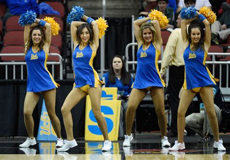 Ucla cheer - UCLA Dance Team performs during timeout of UCLA Bruins vs Washington State Courgar basketball game 2/4/2023 at Pauley Pavilion UCLA Spirit Squad, UCLA Cheer...